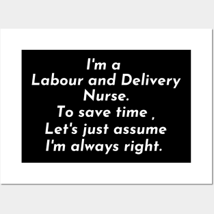 Funny L&D Nurse Appreciation, Labor and Delivery Nurse Posters and Art